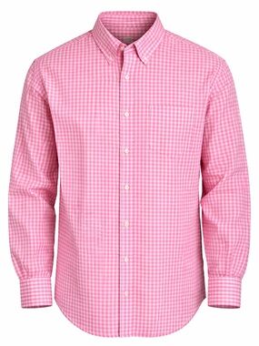 Peter Millar Weekender Wash Pink Gingham Preppy Golf Button Down Shirt Men’s L